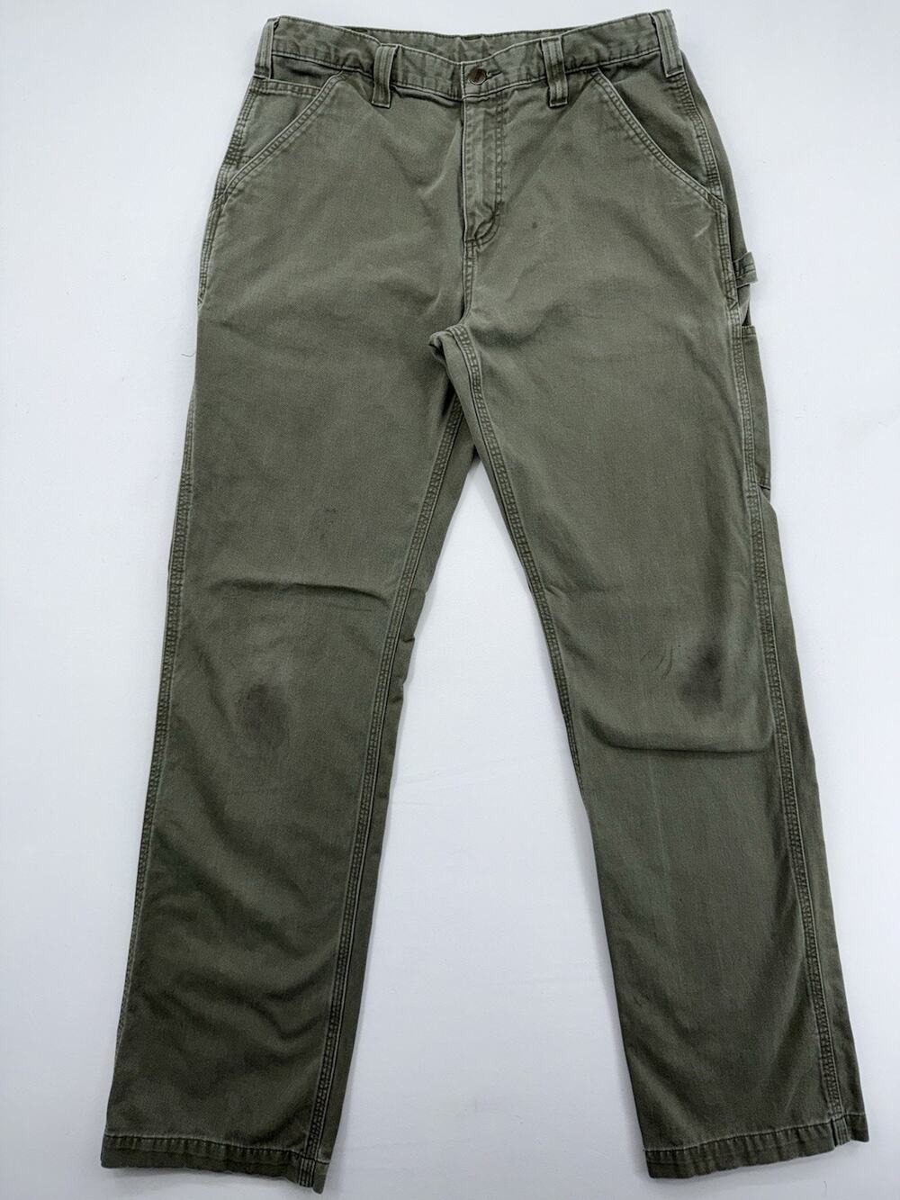 Carhartt Relaxed Fit Carpenter Pants Olive Green Mens 34 X 34